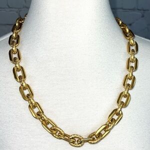 ANNE KLEIN Vintage Gold Tone Necklace, Signed, Lightweight, 24” Length